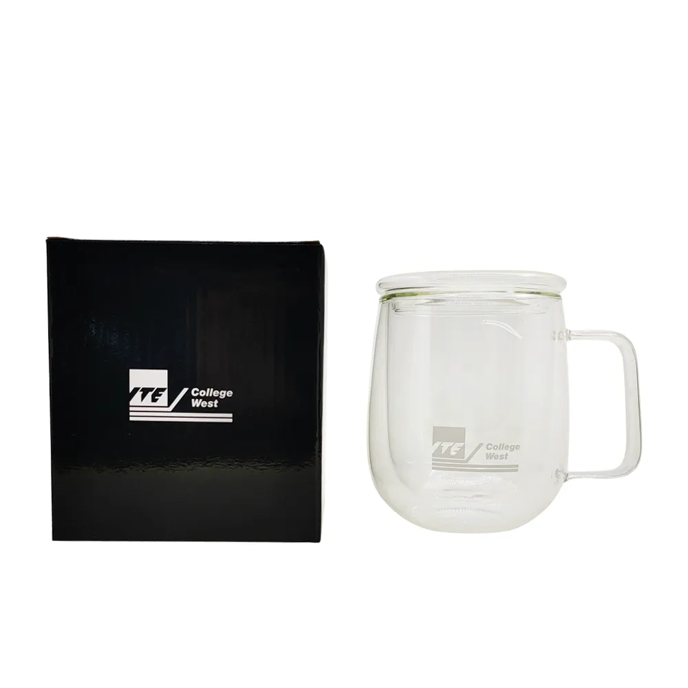 300ml Double Wall Glass Mug