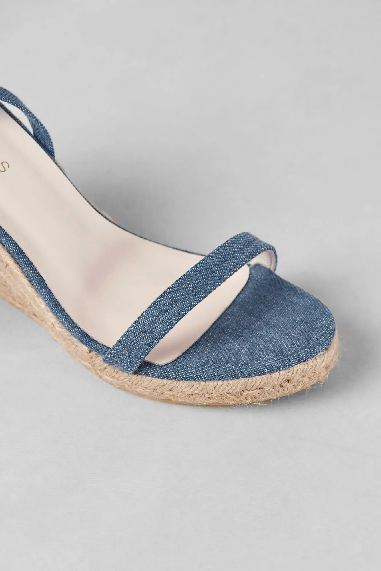 Alohas Willa Leather Espadrille - Denim Blue