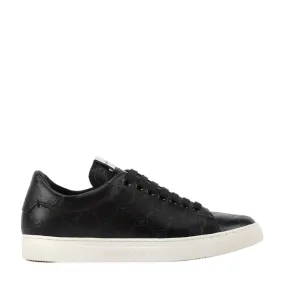 Armani Black Pattern Eagle Logo Sneakers