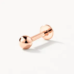 Ball Helix Single Stud Earring in 10k Rose Gold