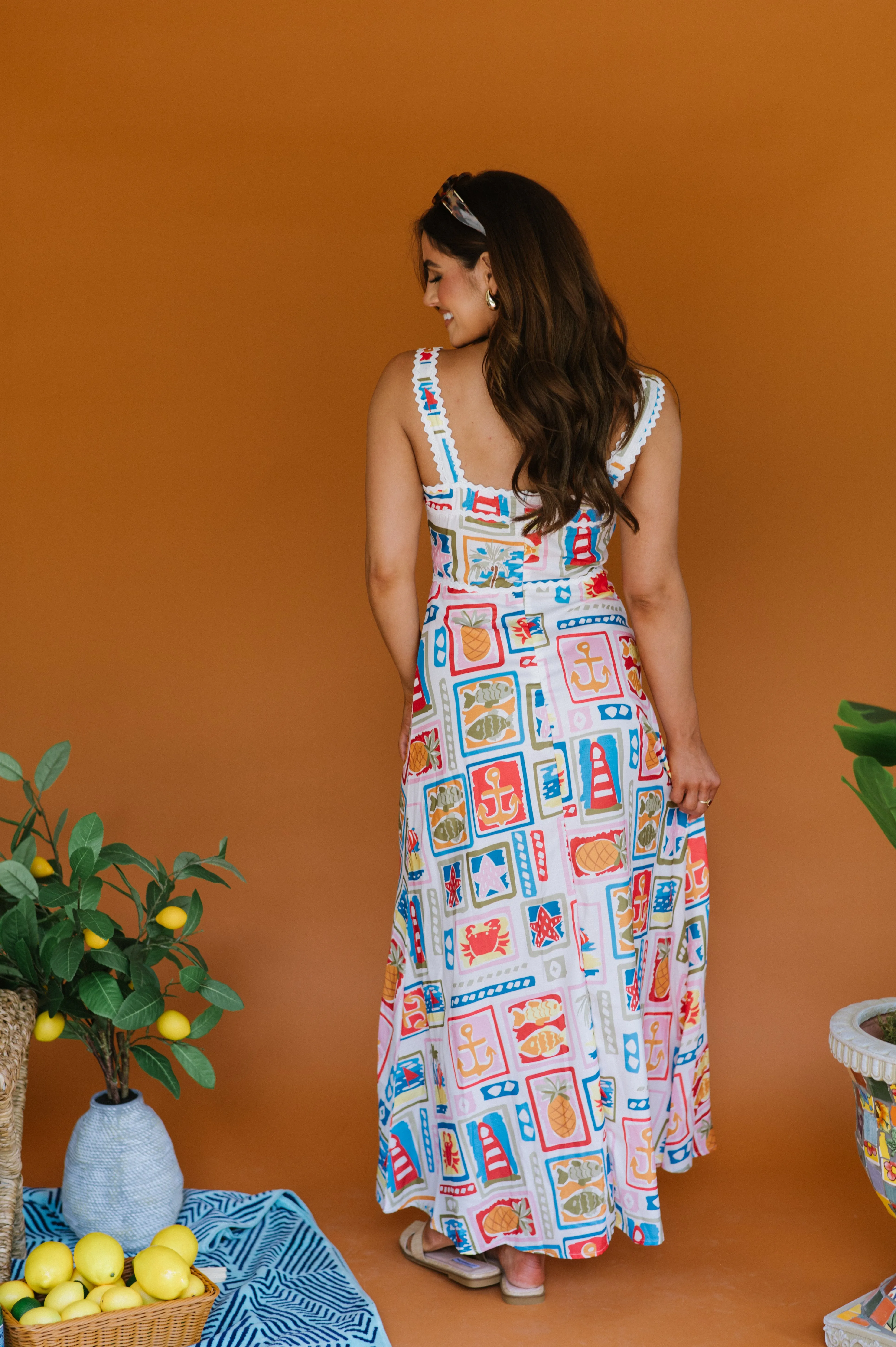 Bayside Beach Dress-Multi