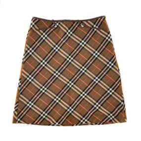 Blue Label Trapezoid Skirt in Nova Plaid