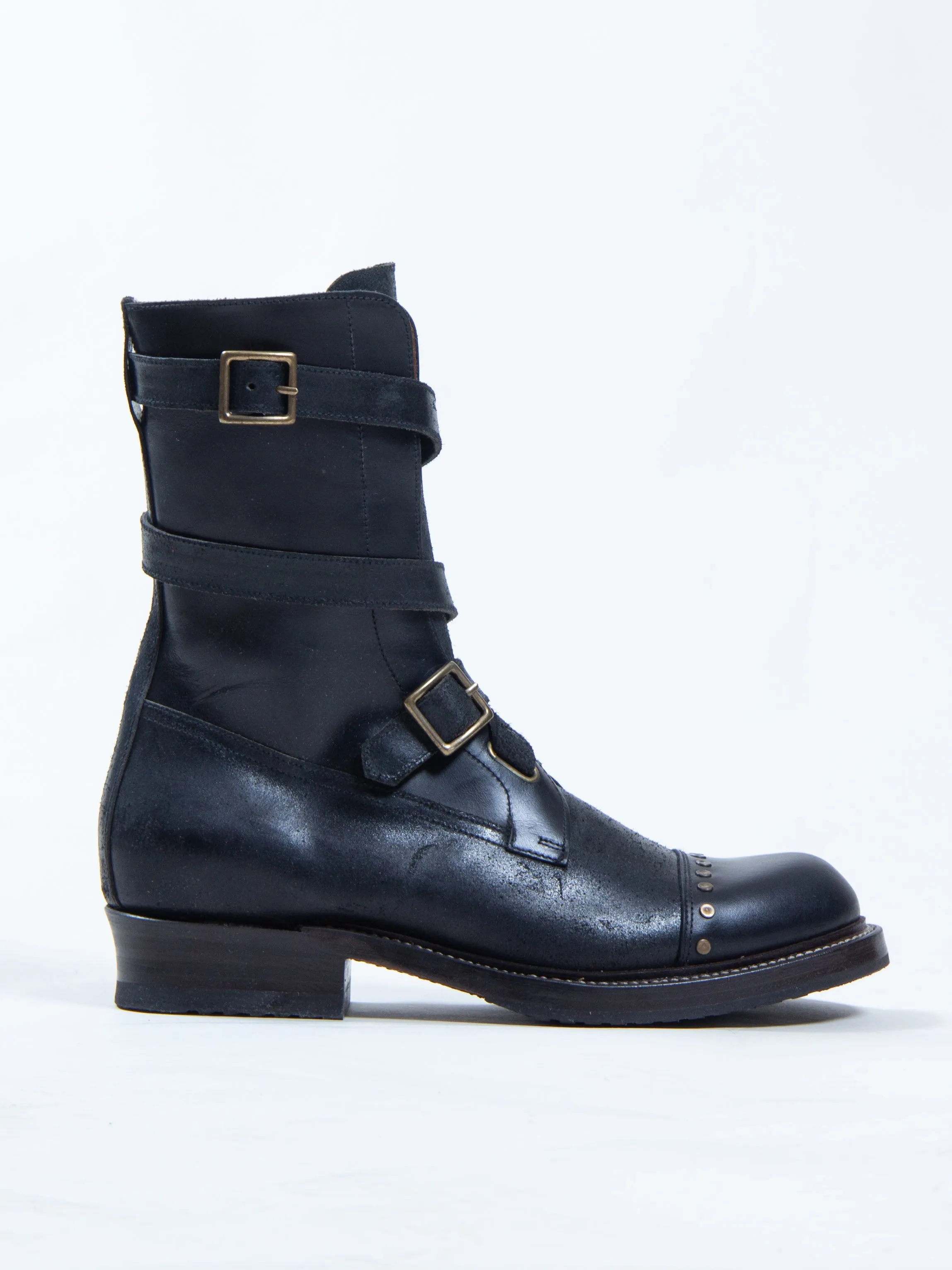 Bright Shoemakers, Tanker Boot, Black Rough-Out/ Black Leather