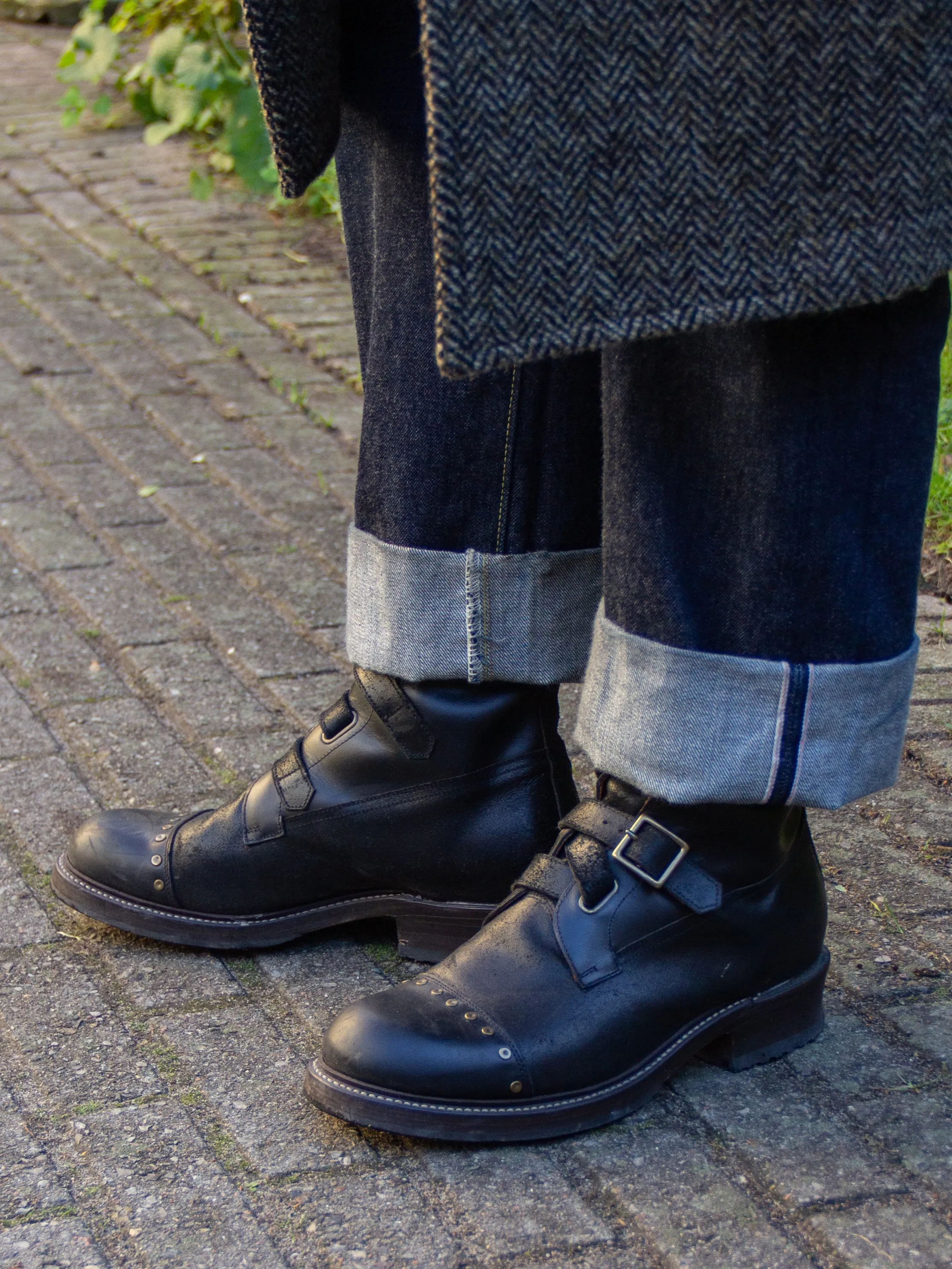 Bright Shoemakers, Tanker Boot, Black Rough-Out/ Black Leather