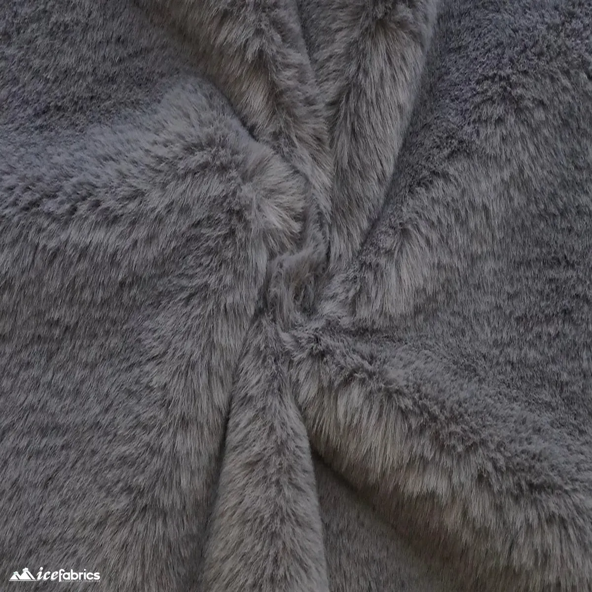 Charcoal Bunny Thick Faux Fur Minky Fabric / Short Pile / Super Soft