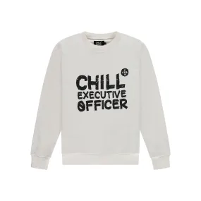 Chill Executive Officer Sweater White