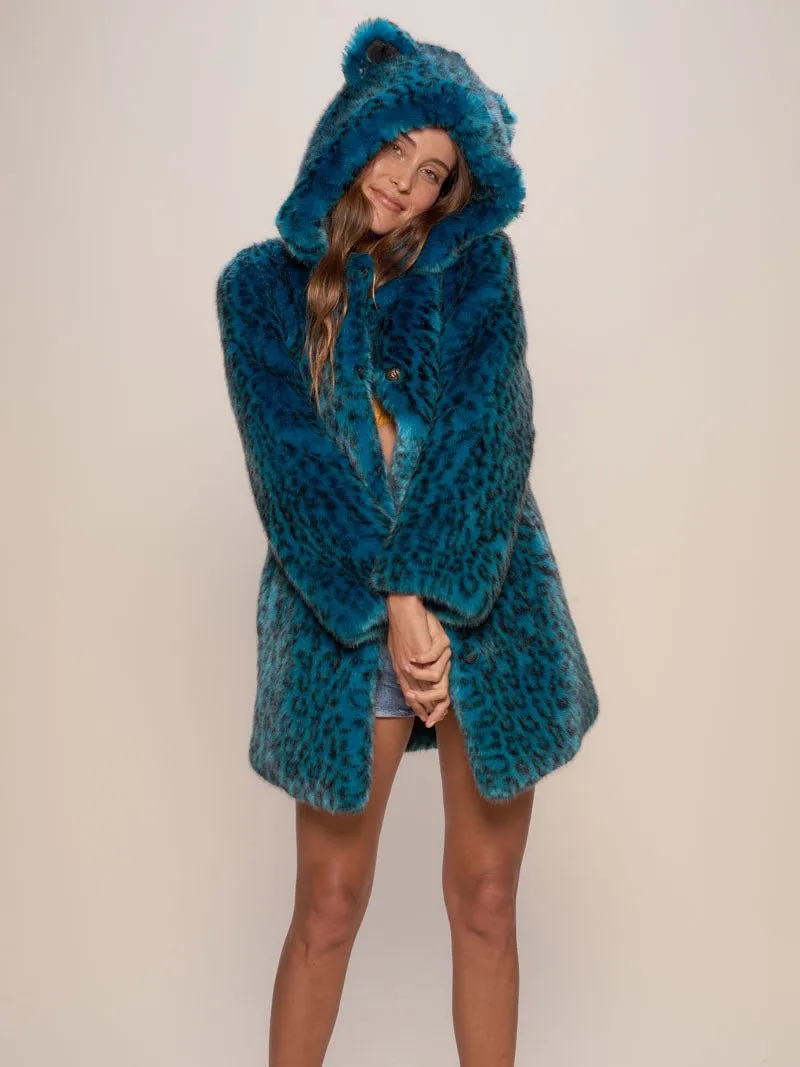 Classic Ice Leopard Luxe Faux Fur Coat