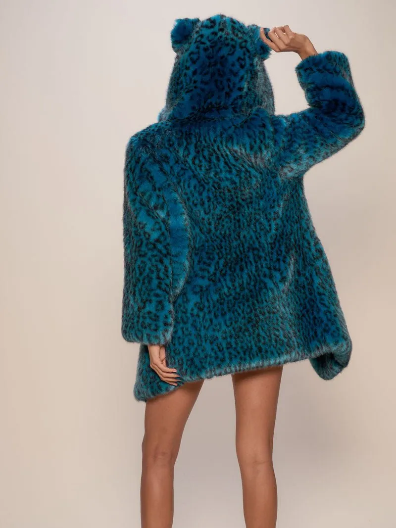 Classic Ice Leopard Luxe Faux Fur Coat