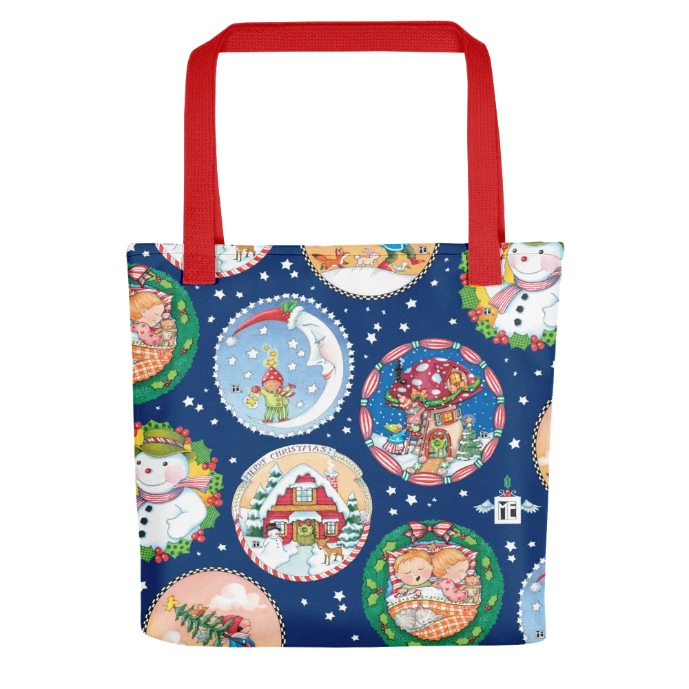 Cottage Christmas Tote Bag