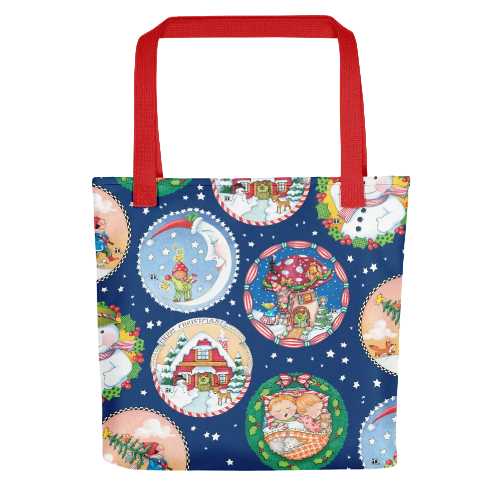 Cottage Christmas Tote Bag