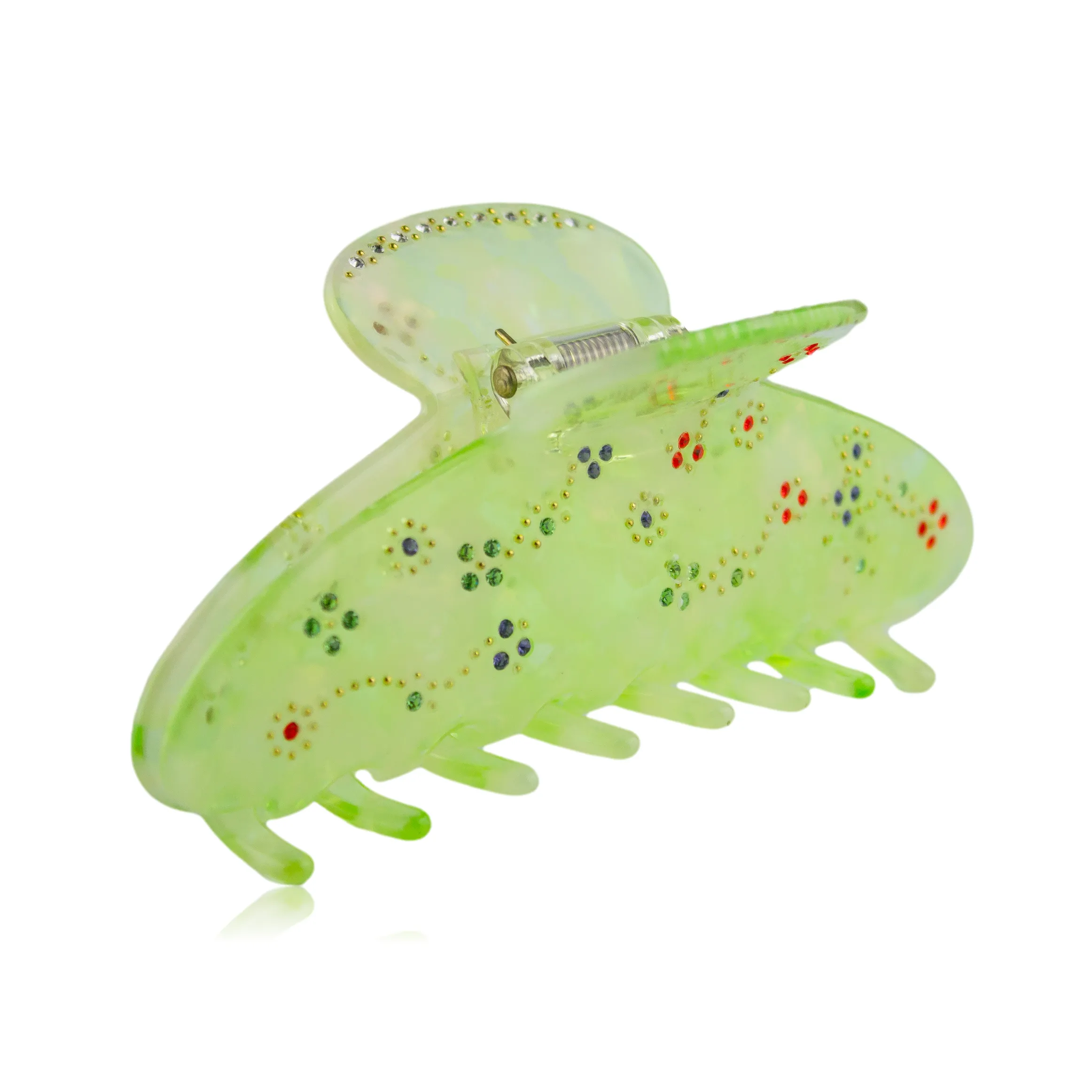 Crystal Garden Claw Clip in Pistachio