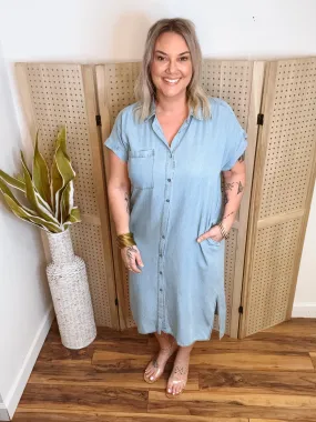 Effortless Denim Shirt Dress