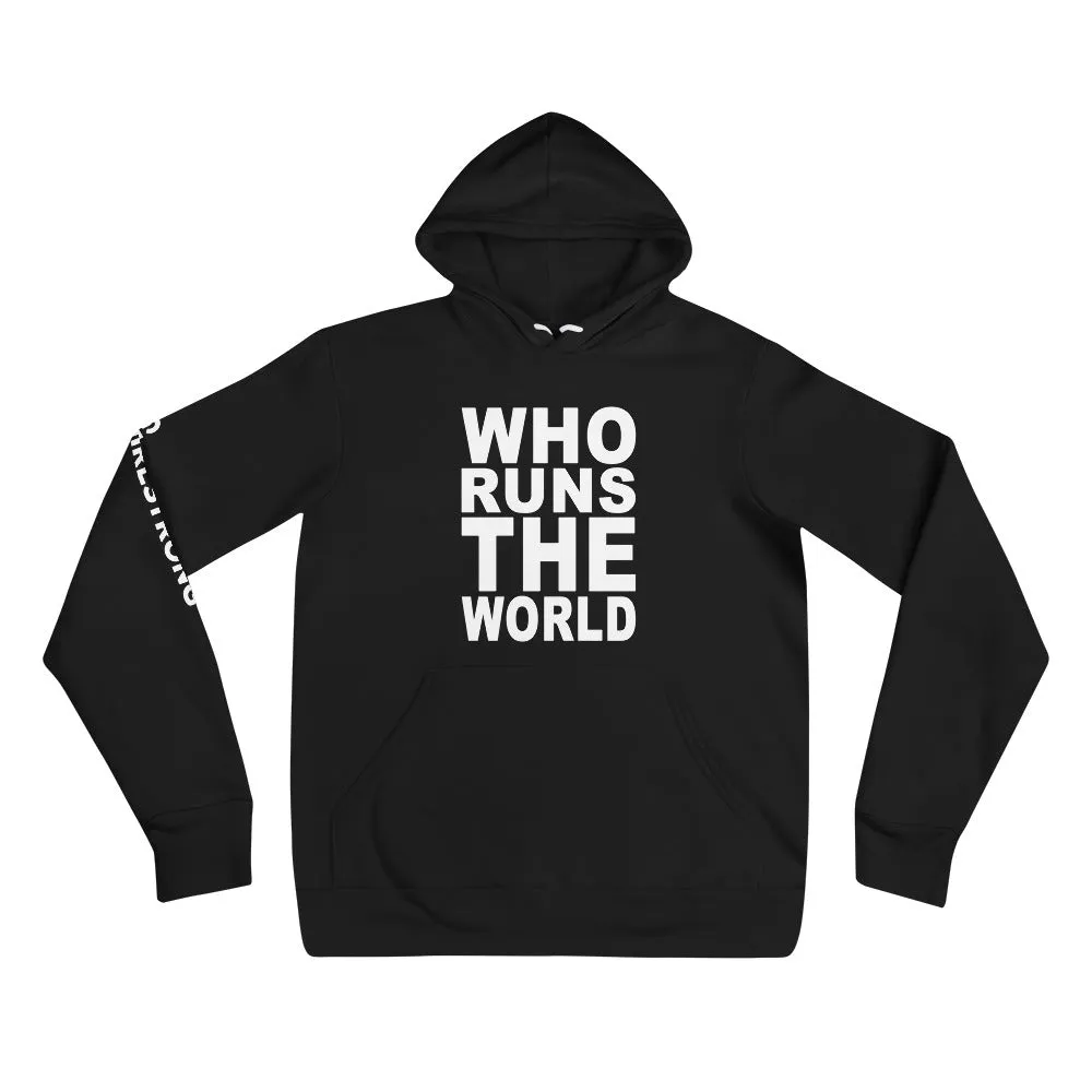 EVERYDAY FLEECE, COZY CHIC HOODIE BLACK - WHO RUNS THE WORLD