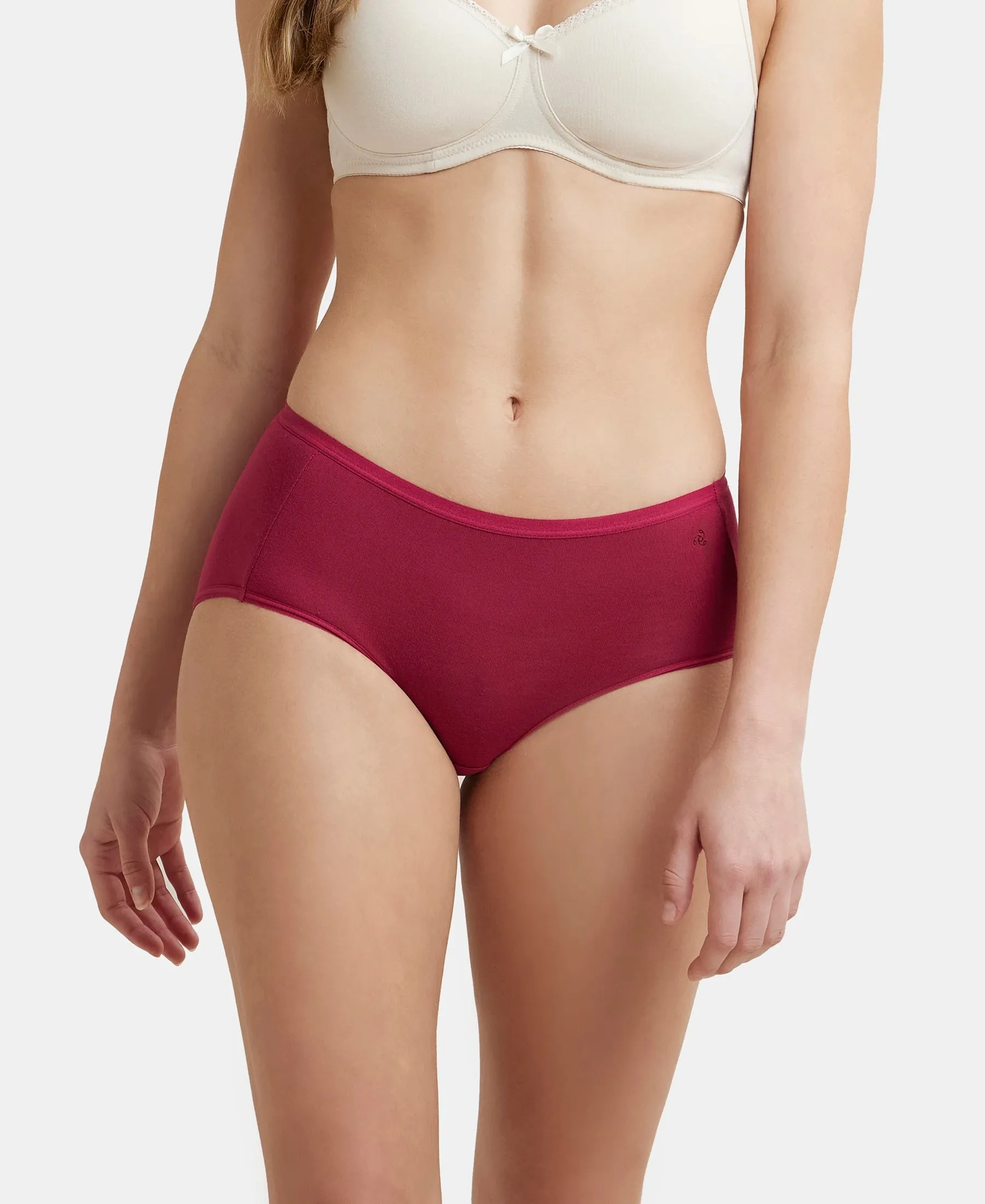 Full Coverage Micro Modal Elastane Stretch Full Brief With Exposed Waistband and StayFresh Treatment  - Anemone