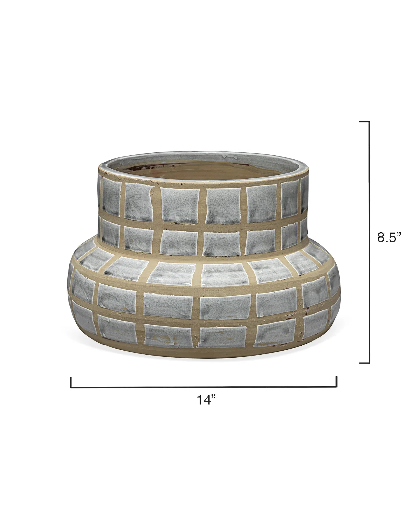 Grid Ceramic Vase