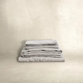 LINEN SHEET SET | 4 PC | SMOKE GREY