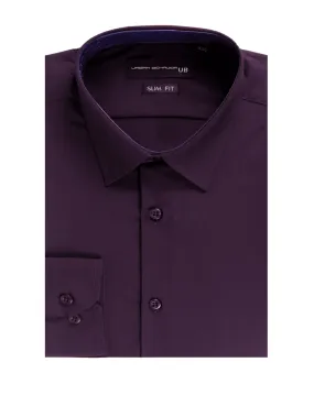 Men's Plum Soft Touch Bamboo Plain Shirt