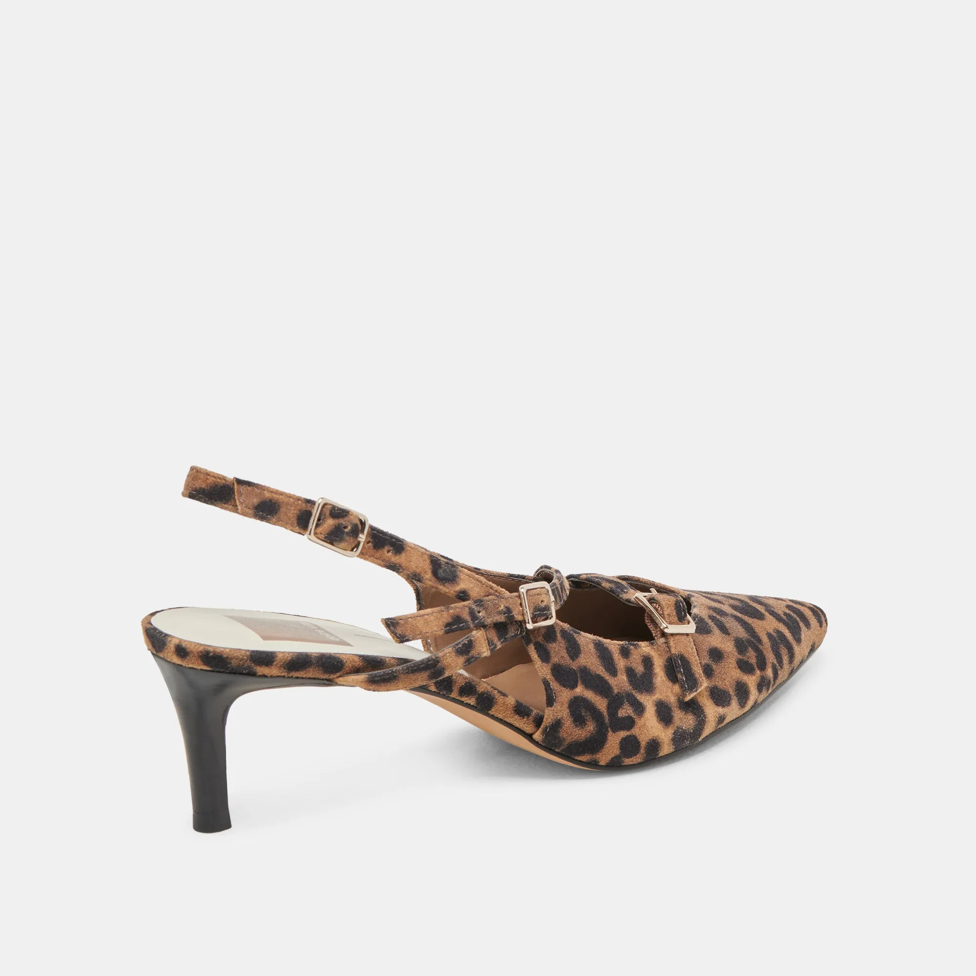 PAMLA MID HEELS LEOPARD SUEDE