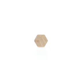 Single Hexagon Rose Gold Sterling Silver Studs