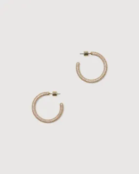 Slim Pave Hoop Earring